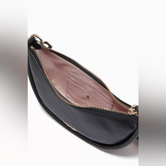 KATE SPADE NEW YORK Smile Small Crossbody Bag in Pebbled Leather Black - Picture 9 of 11